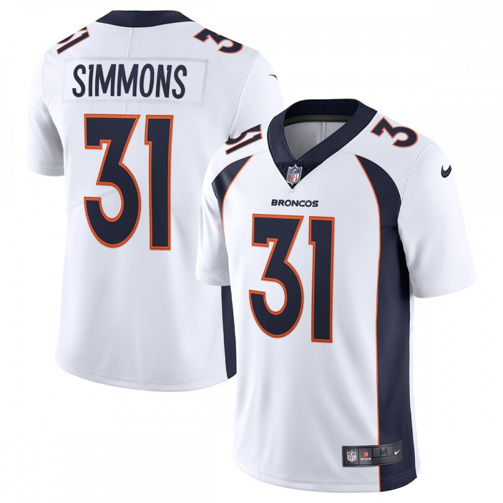 Justin Simmons Denver Broncos Nike Vapor Limited Jersey - White-Profan Arena